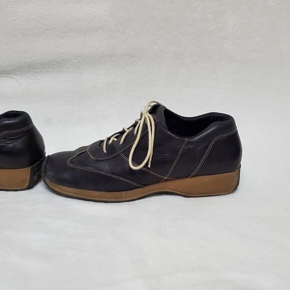 Anne klein 2 black leather lace-up oxford sneakers 10 - Picture 7 of 15